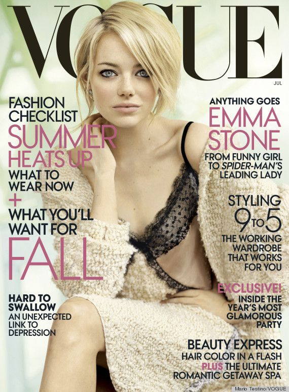 Gafa de neiertat: Emma Stone a ramas fara o mana la prima aparitie in Vogue