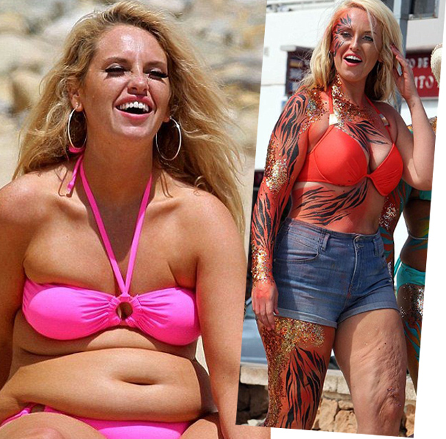 In urma cu 2 luni speria o plaja intreaga cu celulita ei, iar acum se crede diva sexy, dupa ce a slabit 15 kg. In ce situatie penibila s-a expus